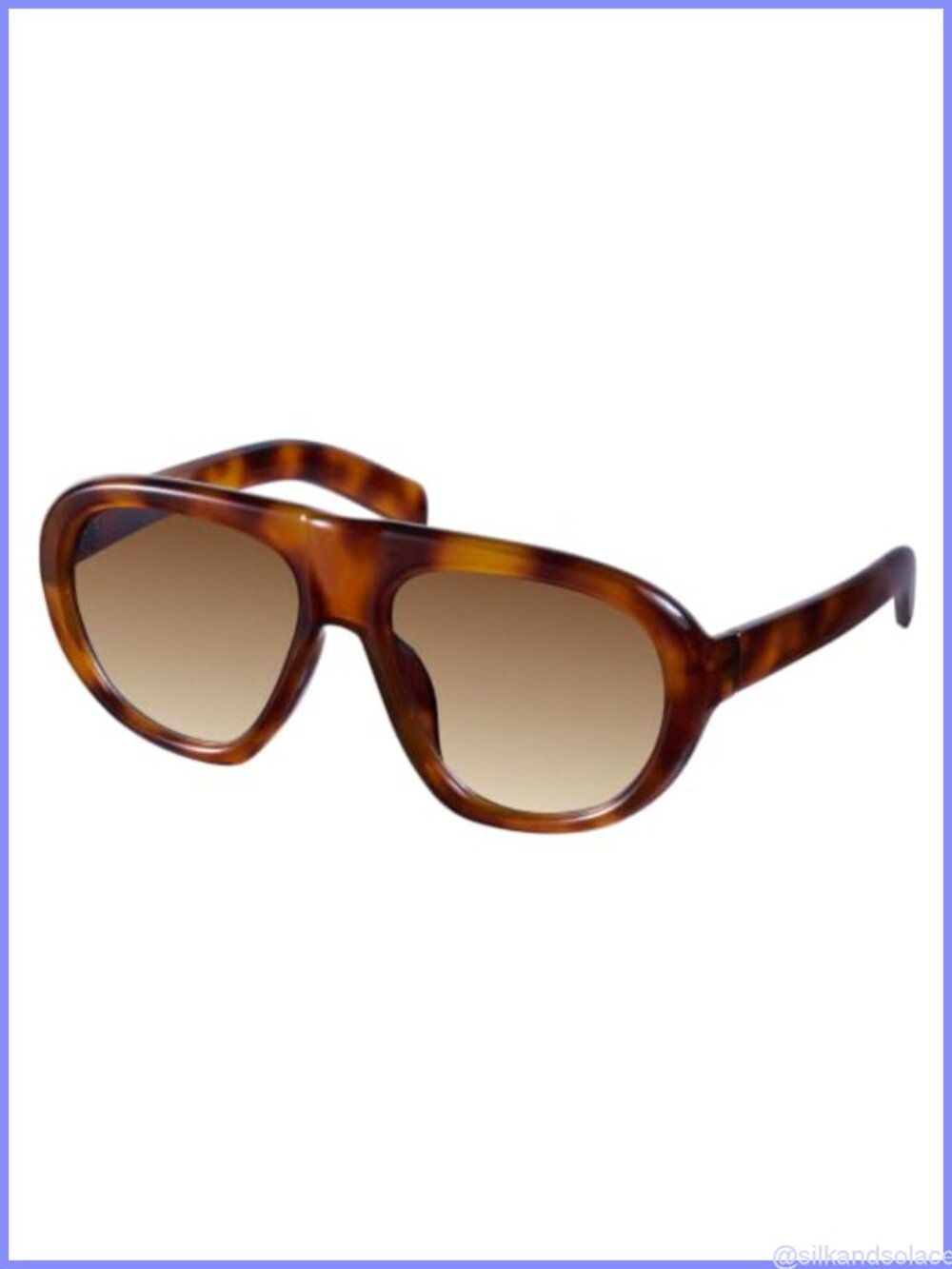 Oversized Aviator Sunglasses UV400 Full Frame Retro Women MS25103